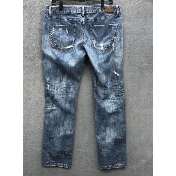 Converse One Star Women's Denim Jeans 32 Sheridan Skinny Distressed Destroyed - Picture 9 of 16